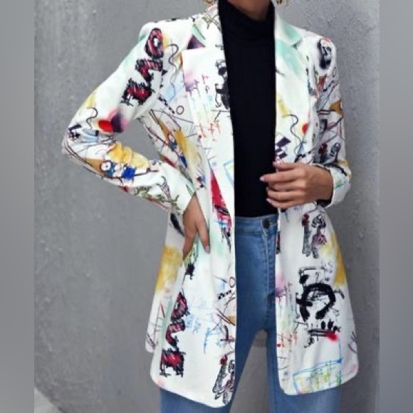 Jackets & Blazers - Notched Collar Single Button Party Blazer - NWOT